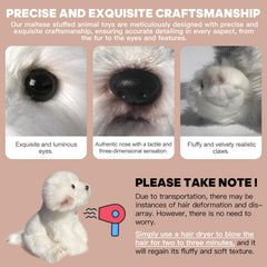 FAONIE Maltese stuffed animal features a soft body for comforting hugs.