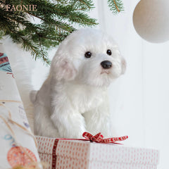 FAONIE Maltese stuffed animal guides cleaning and care for busy homes.