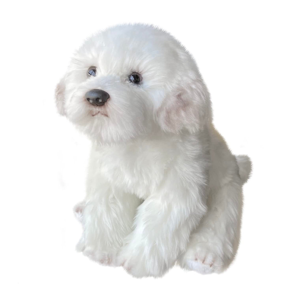 FAONIE Maltese stuffed animal with realistic face detail for lifelike play.