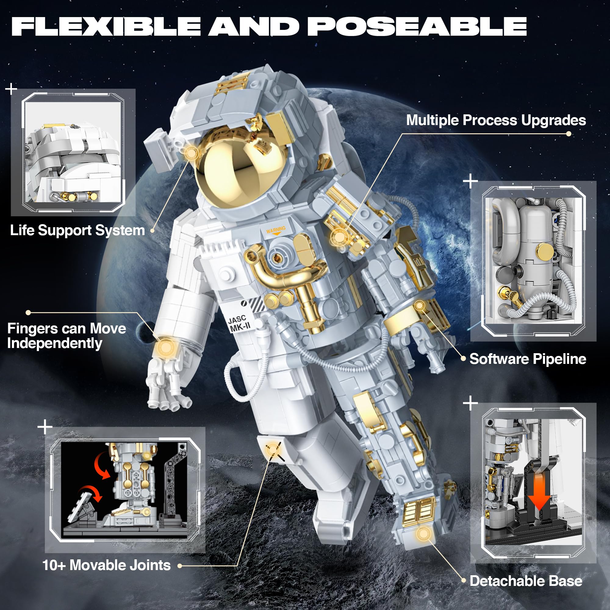 FarBlocked gold-plated-helmet-detail: premium accent for collectors and display shelves