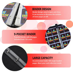 FARICHE binder holds up to 900 cards for expansive collections.