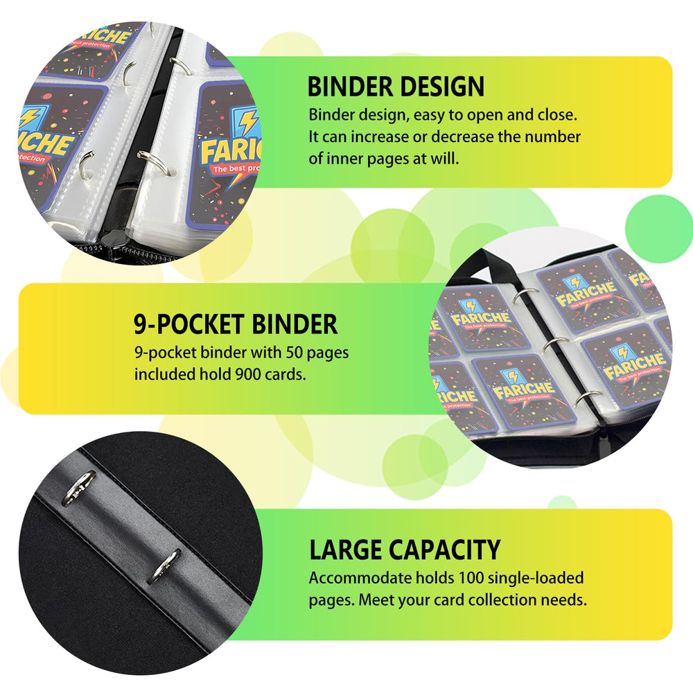 Fariche waterproof EVA-foam and PU leather cover protects cards.