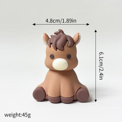 Farm Animal Cake Toppers: pig topper adds friendly farm character to celebration cake.