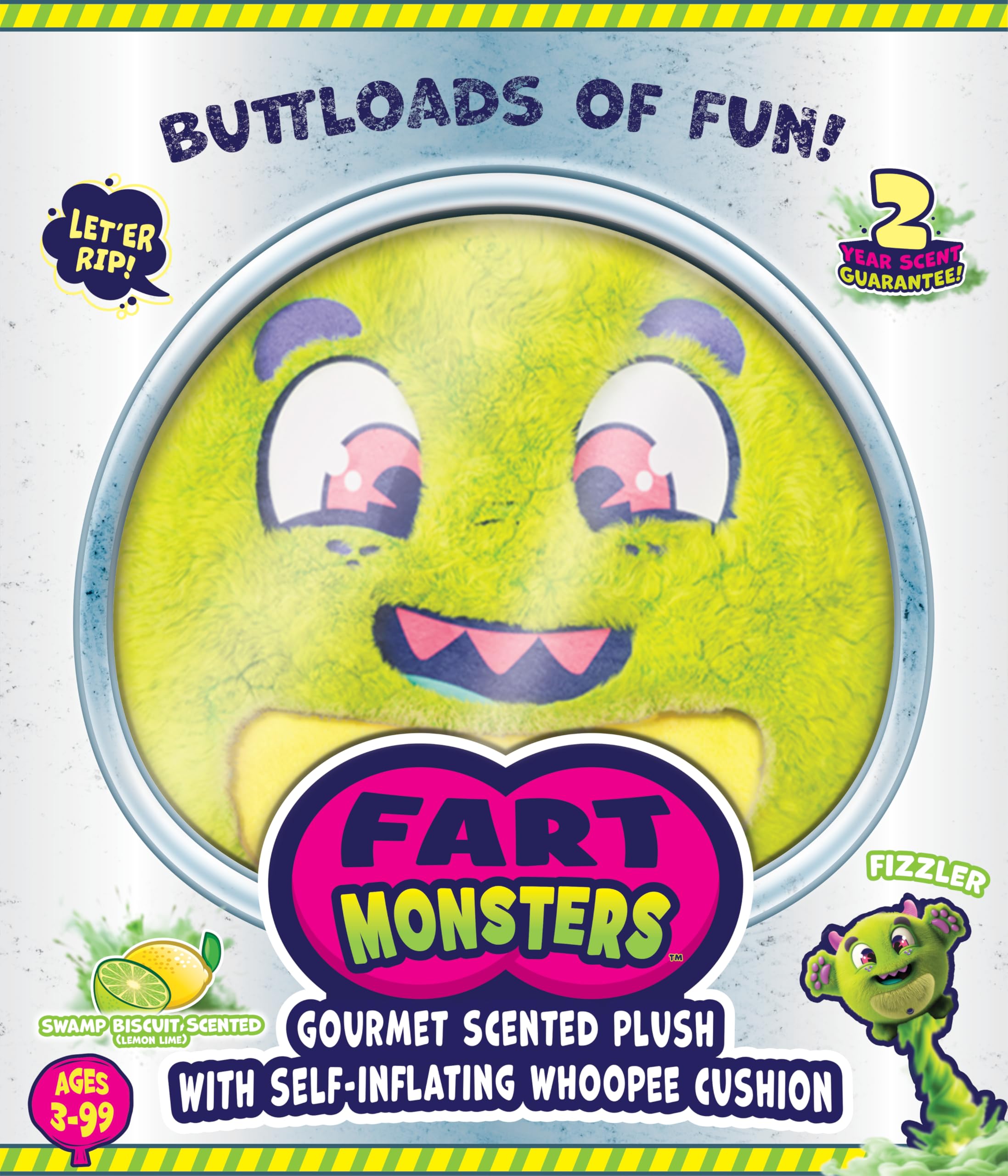 Fizzler self-inflating cushion plush for giggles and pranks.