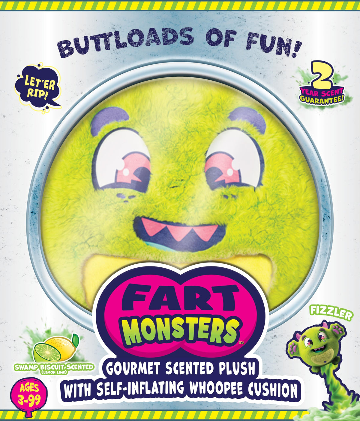Fizzler self-inflating cushion plush for giggles and pranks.