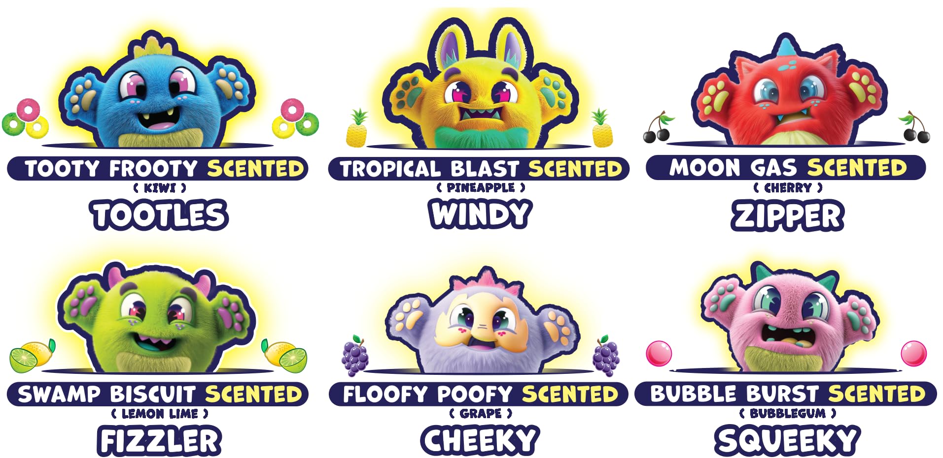 Gift-ready Fart Monsters packaging featuring Cheeky for birthdays or parties