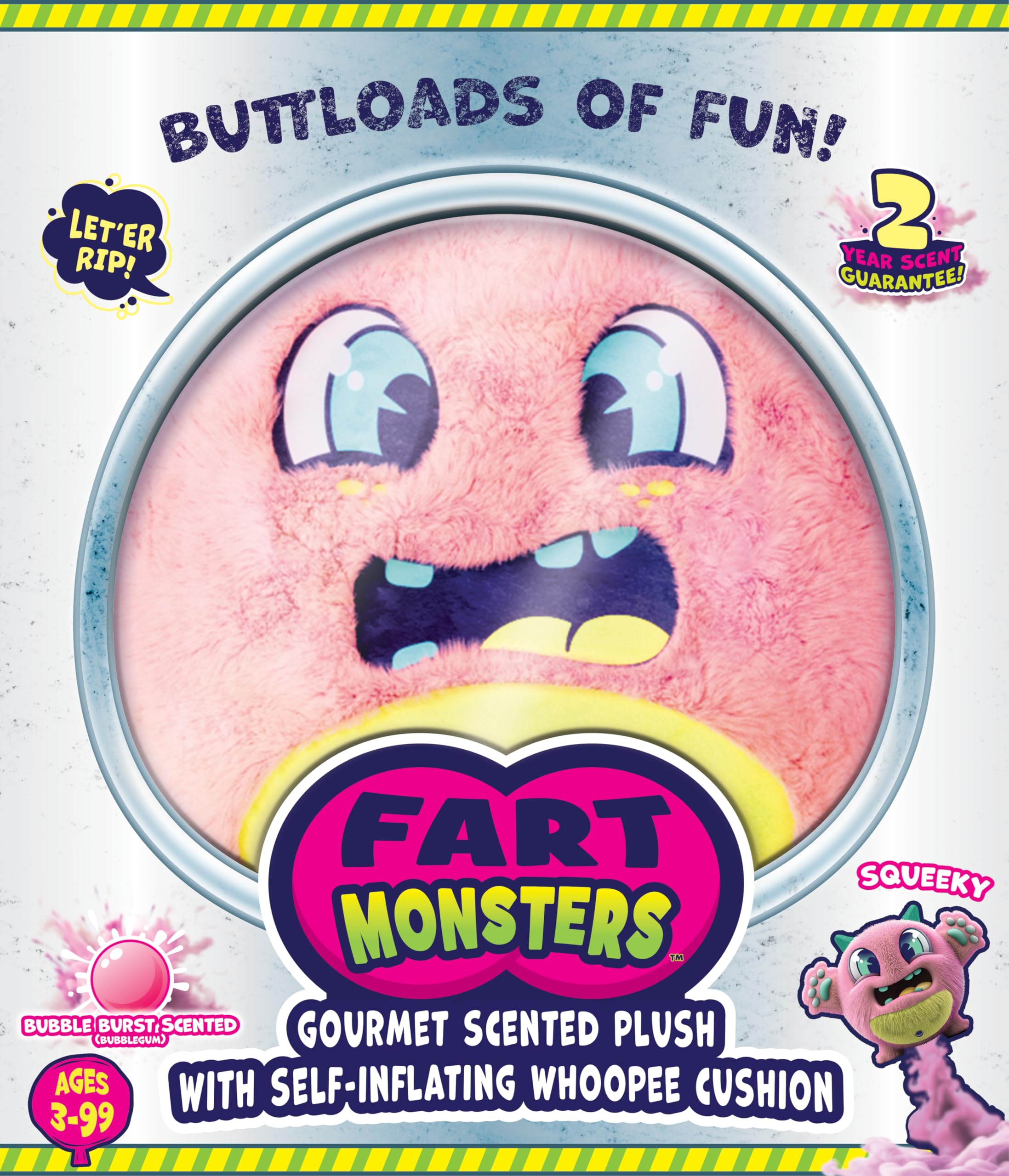 Fart Monsters Squeeky plush, 16 inches tall, ideal for cuddles and imaginative play.