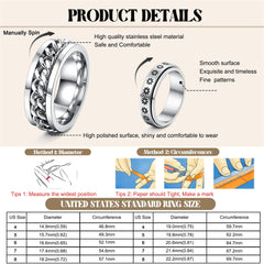 FASACCO moon phase anxiety ring offers calming visual focus.