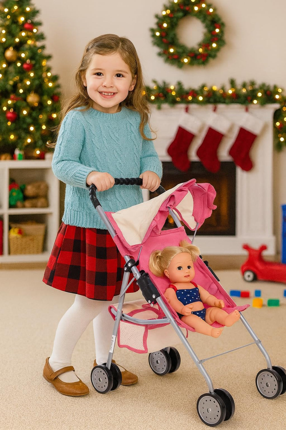 18-inch doll fit option on fash n kolor stroller