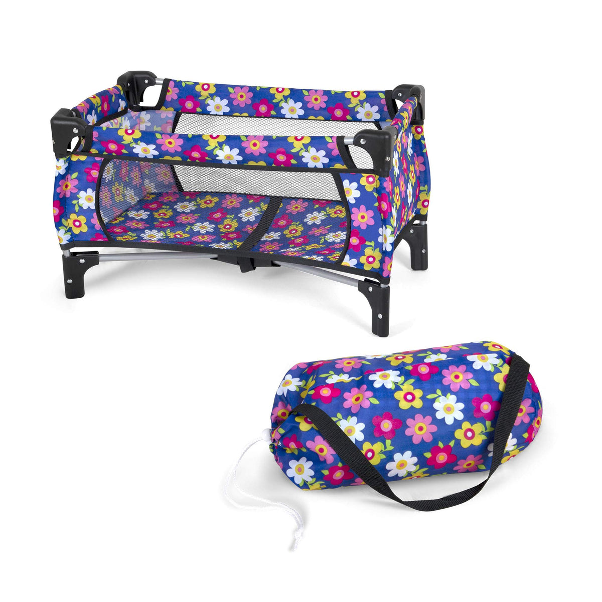 Fash N Kolor baby doll crib set pink bassinet enhances pretend play with cozy nap setup