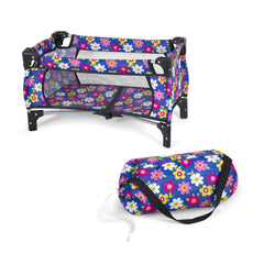 Fash N Kolor baby doll crib set pink bassinet enhances pretend play with cozy nap setup
