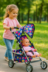 Fash N Kolor stroller with removable seat for easy cleaning after play.