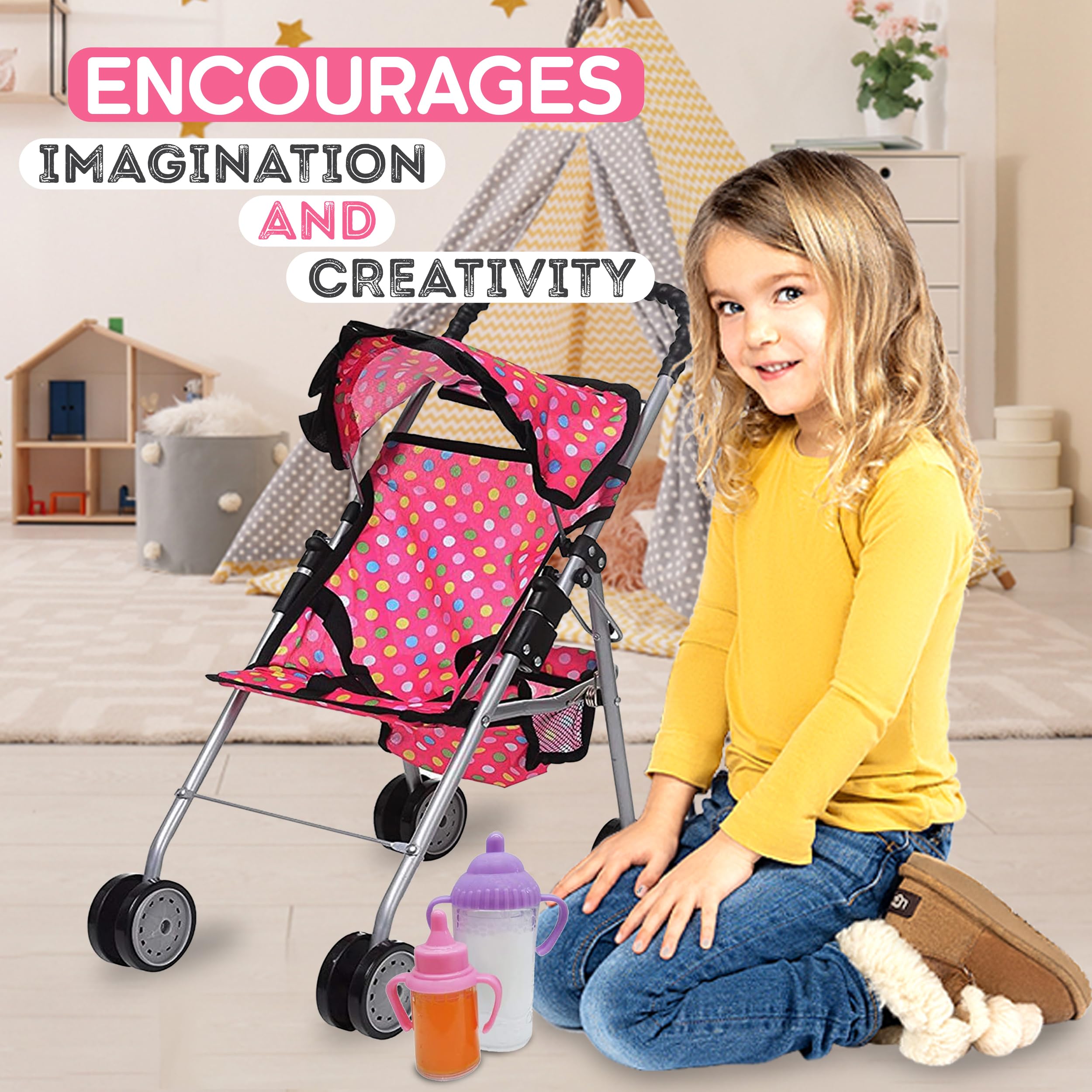 gift-ready fash n kolor doll stroller for birthdays and holidays