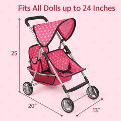 Fash n Kolor doll stroller with movable bassinet for twins.