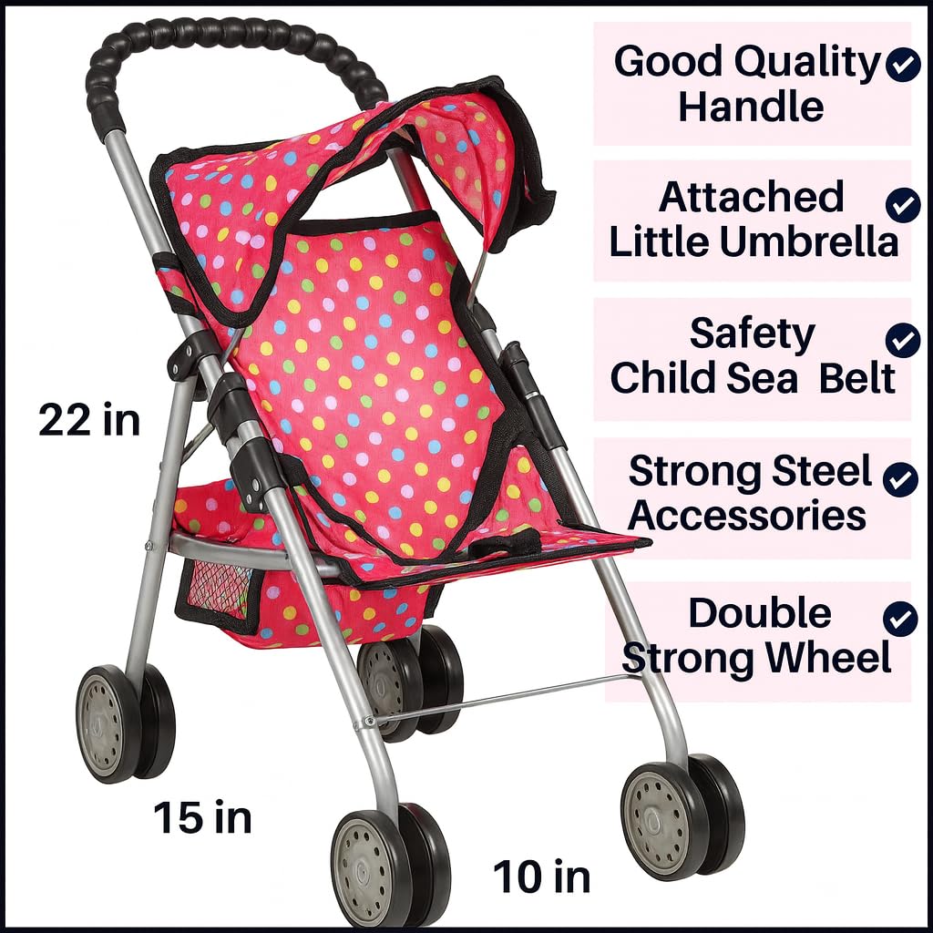 soft grip handle on fash n kolor doll stroller for comfortable pushing