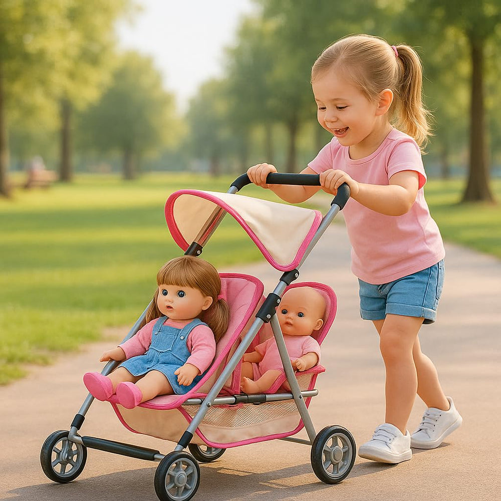 Fash n kolor foldable doll stroller for easy storage after playtime