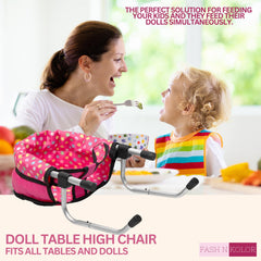 Fash N Kolor portable hook-on doll seat for on-the-go play