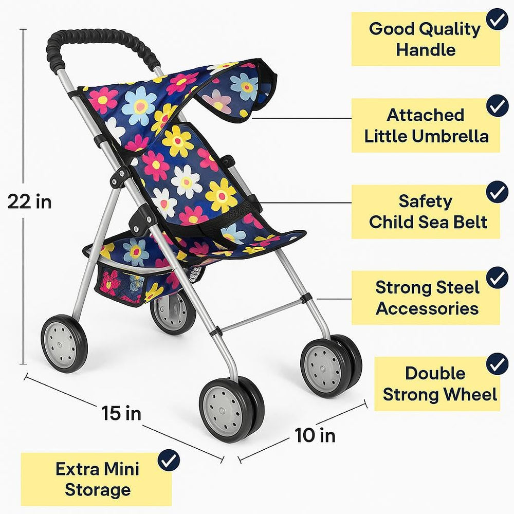 Fash N Kolor stroller opens and closes in seconds.
