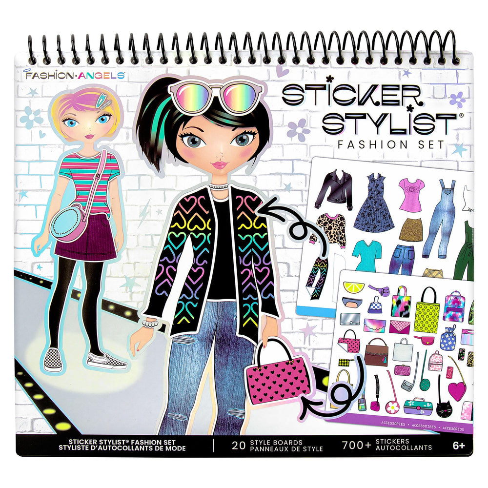 Fashion Angels 700+ stickers close-up highlighting variety for outfit design.
