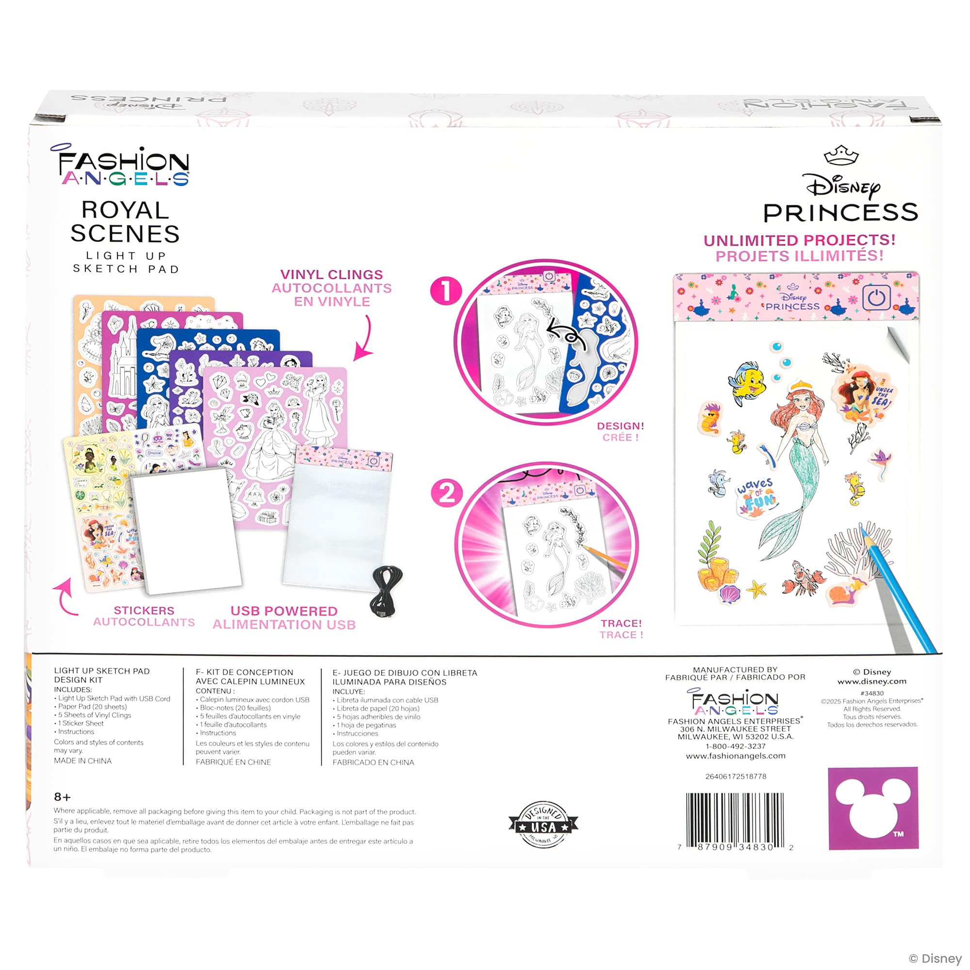 Fashion Angels Disney Princess gift ready pack for birthdays or holidays.