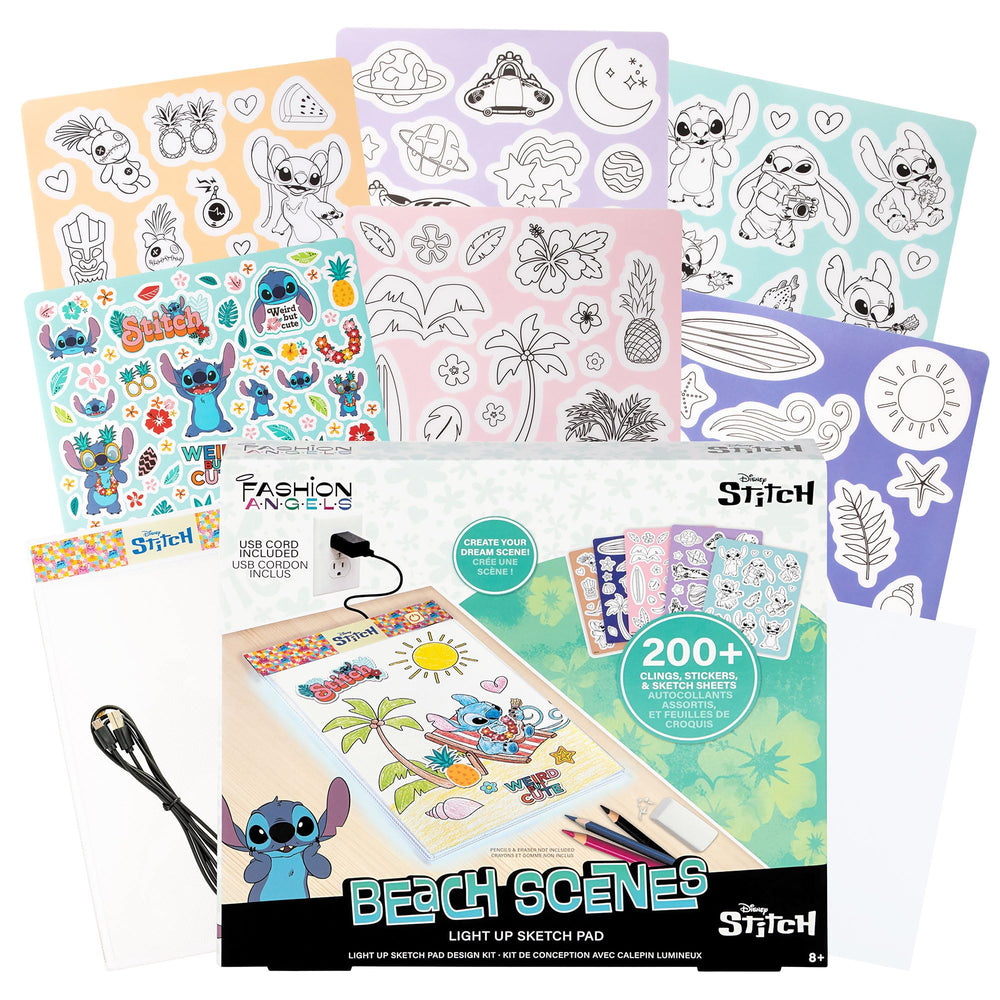 Fashion Angels Disney Stitch beach clings reusable for tropical scenes.