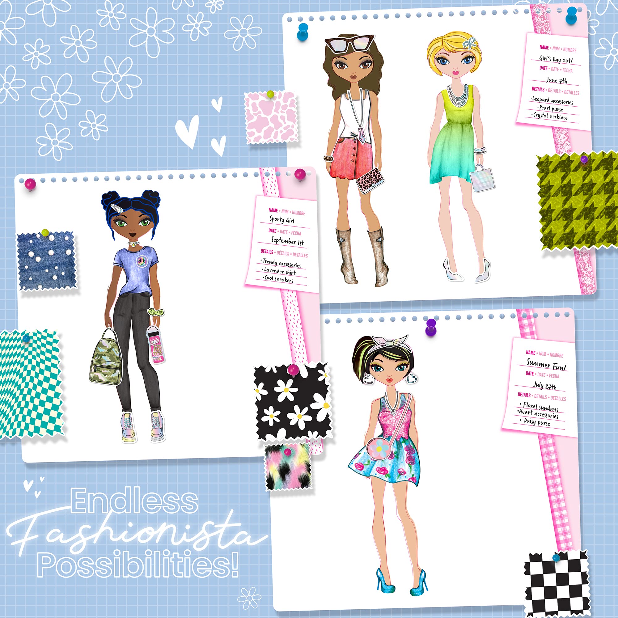 Fashion Angels silhouettes help young designers visualize garments clearly.