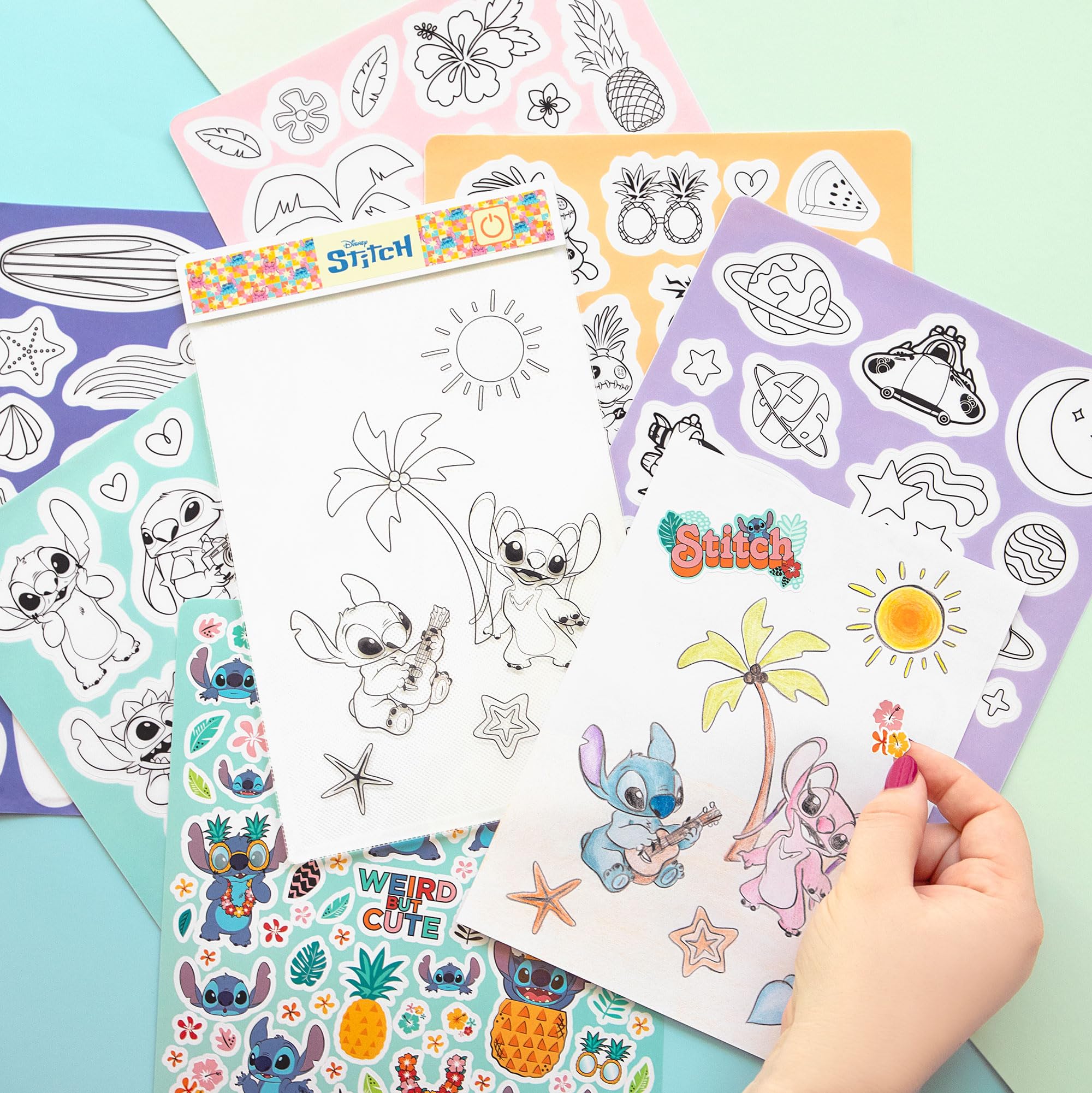 Instruction sheet helps kids start tracing and projects.