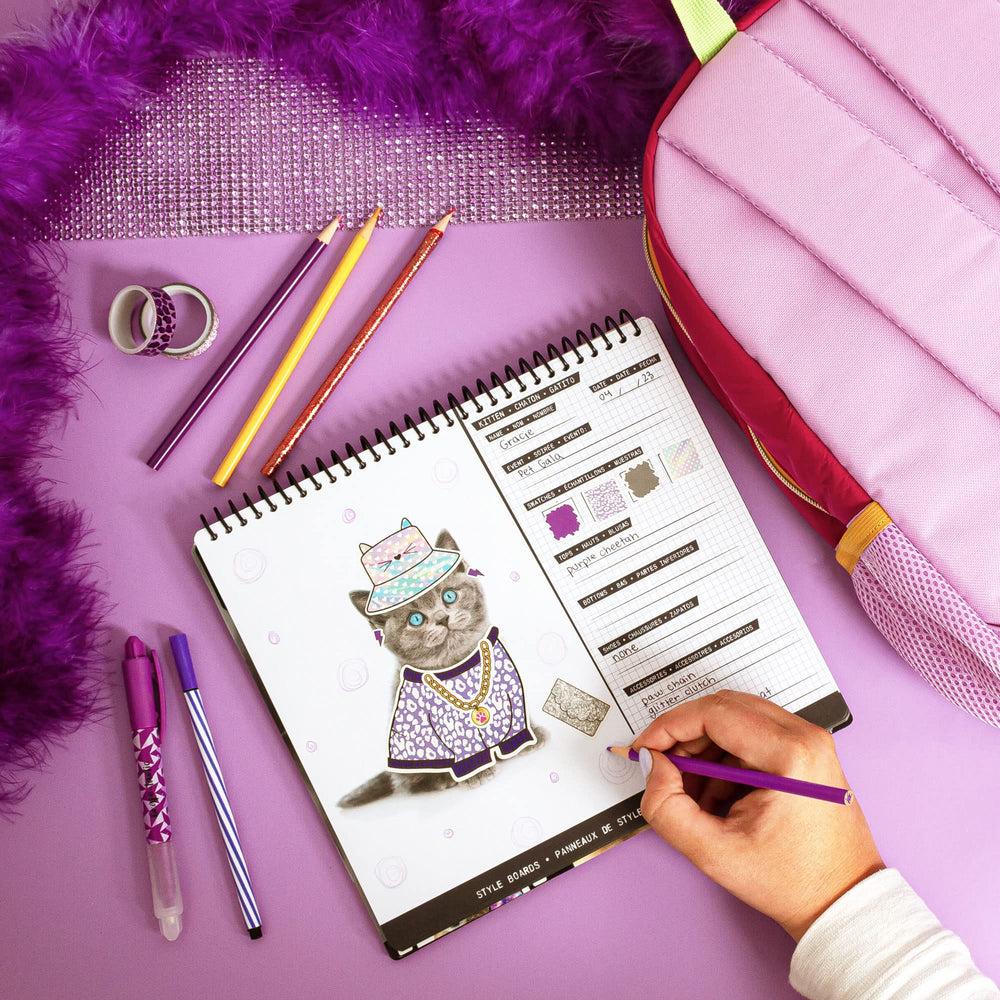 Fashion Angels Pet Fashion Sticker Stylist style board 01 invites mix-and-match outfit ideas