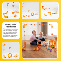 Safe, guarded design of Fat Brain Toys Air Toobz for family-friendly use