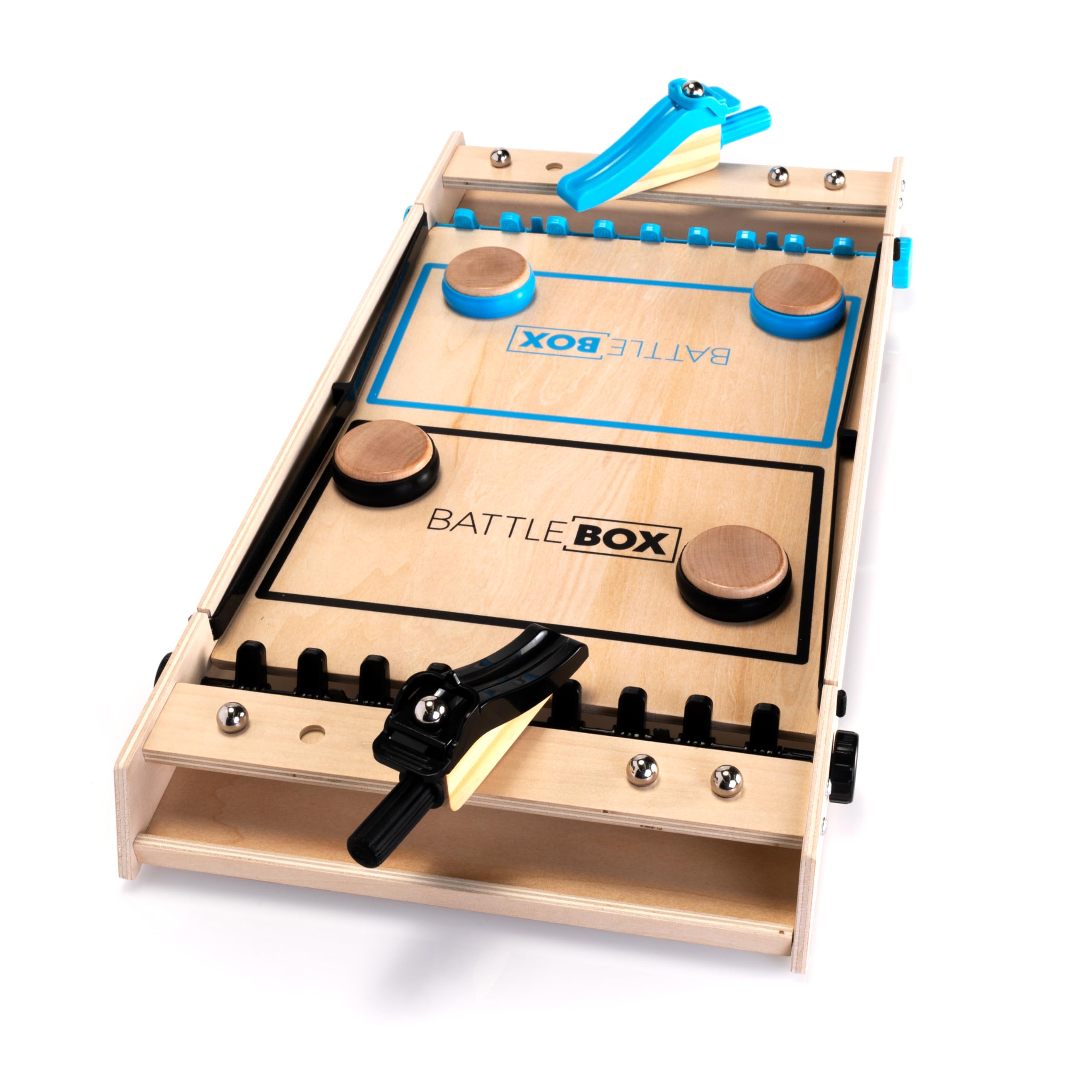 Fat Brain Toys Battle Box arena ready for quick setup and tabletop family play