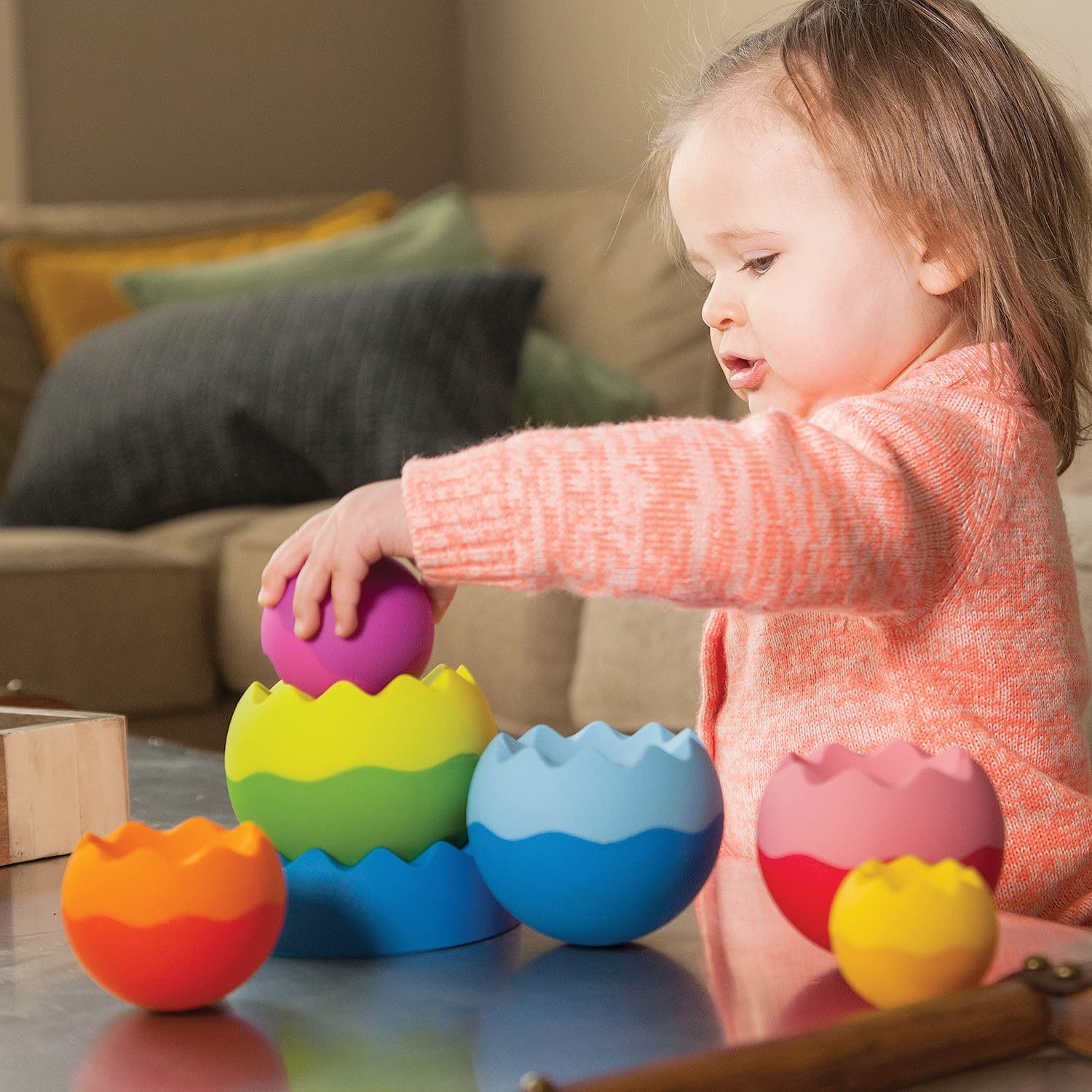 Fat Brain Toys Dimpl popper supports fine motor precision and concentration