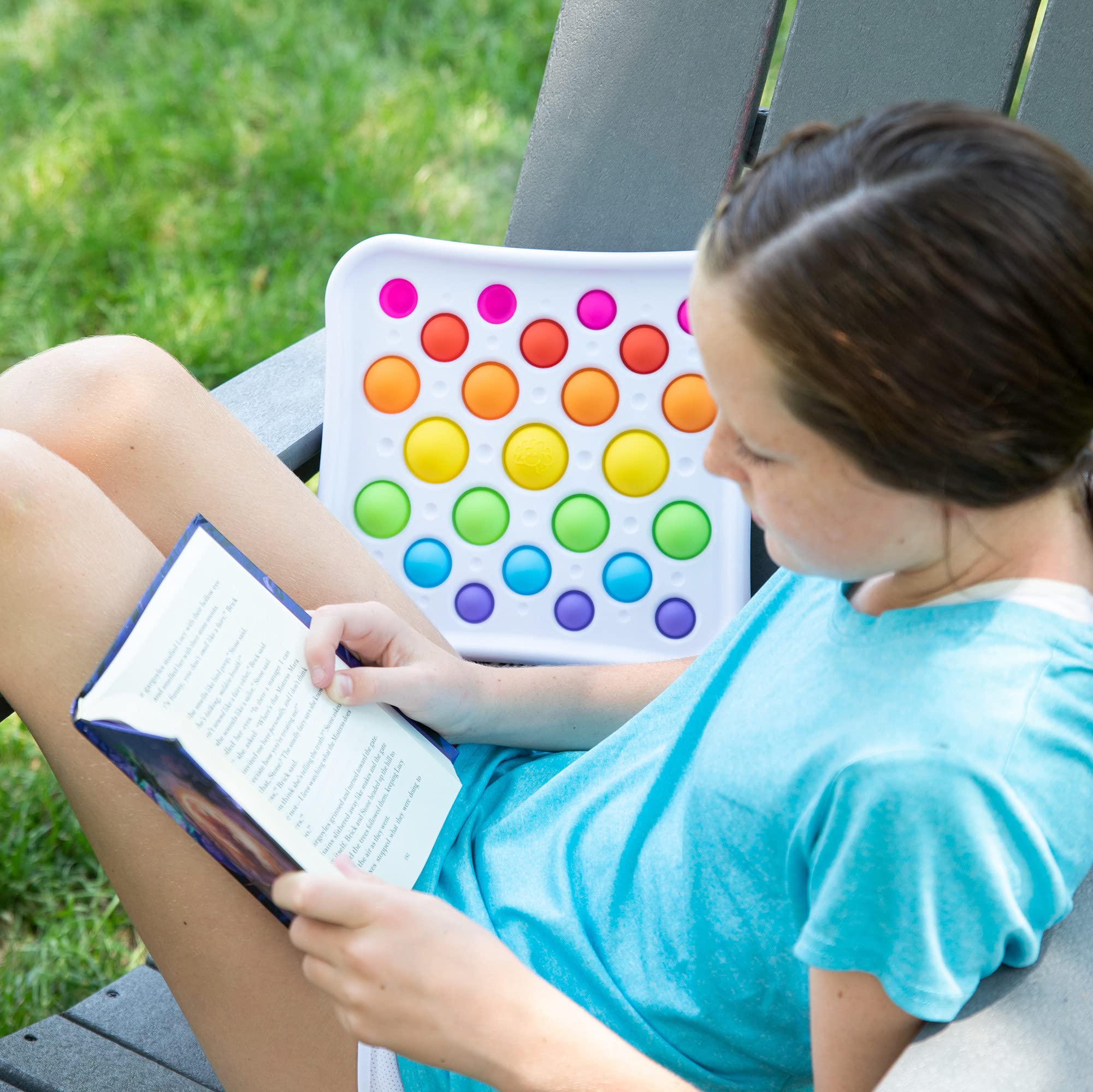 ABS frame holds durable food-grade silicone bubbles for daily use