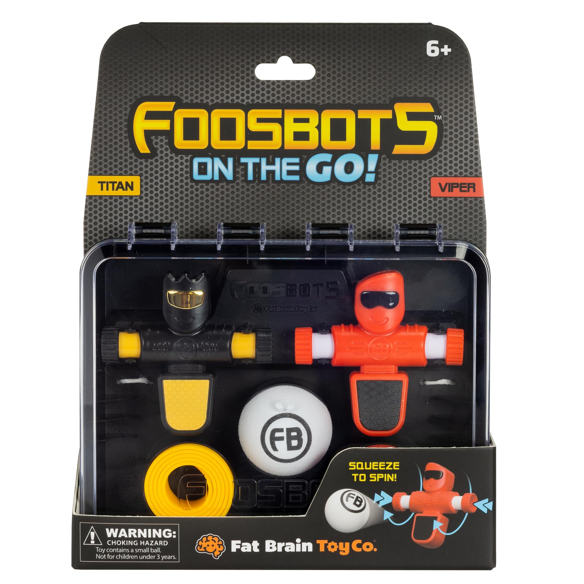 Fat Brain Toys Foosbots On The Go easy-setup for quick sessions.