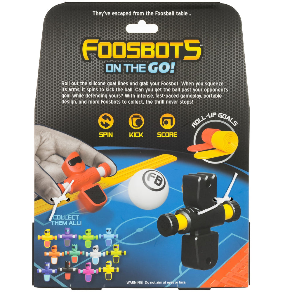 Fat Brain Toys Foosbots On The Go indoor-play setup invites family fun.