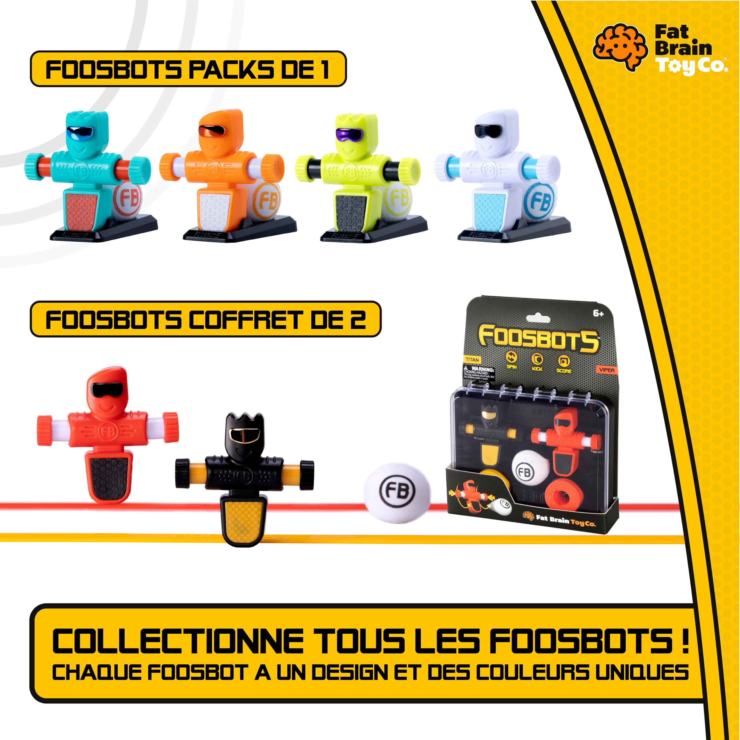 Fat Brain Toys Foosbots On The Go silicone goal lines support precise shots.