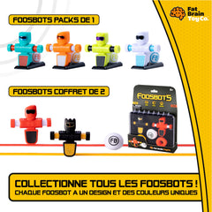 Fat Brain Toys Foosbots On The Go silicone goal lines support precise shots.