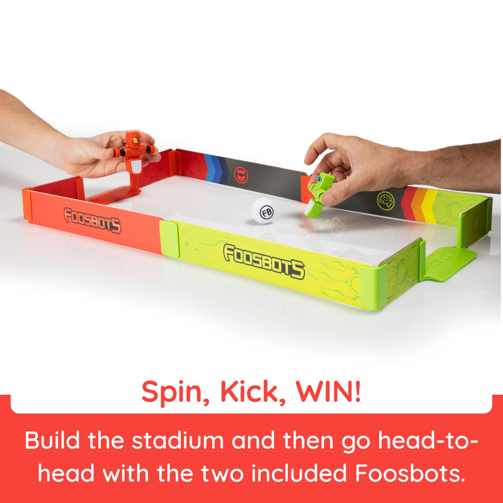 Foosbots figures ready for fast, interactive battles