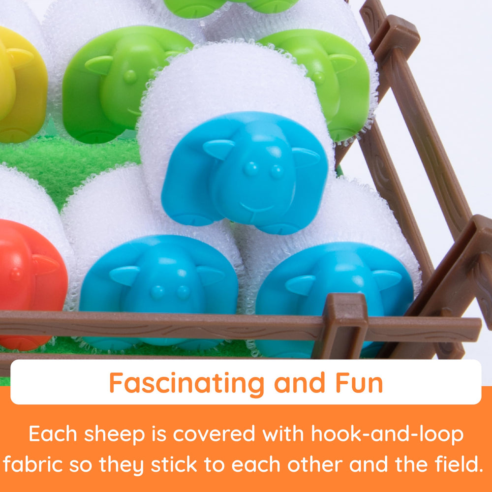 Heap-O-Sheep colorful sheep pieces support color recognition and learning.