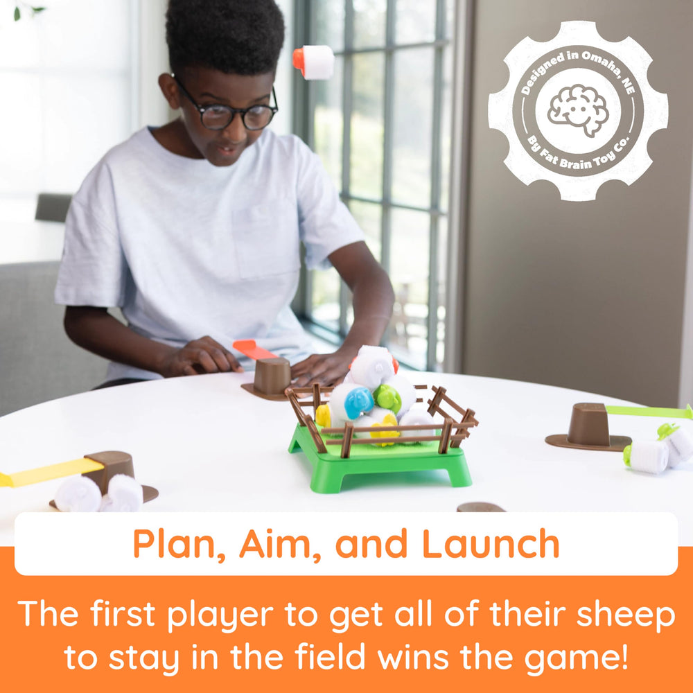 Fat Brain Toys Heap-O-Sheep paddock and sheep pen setup for family play.