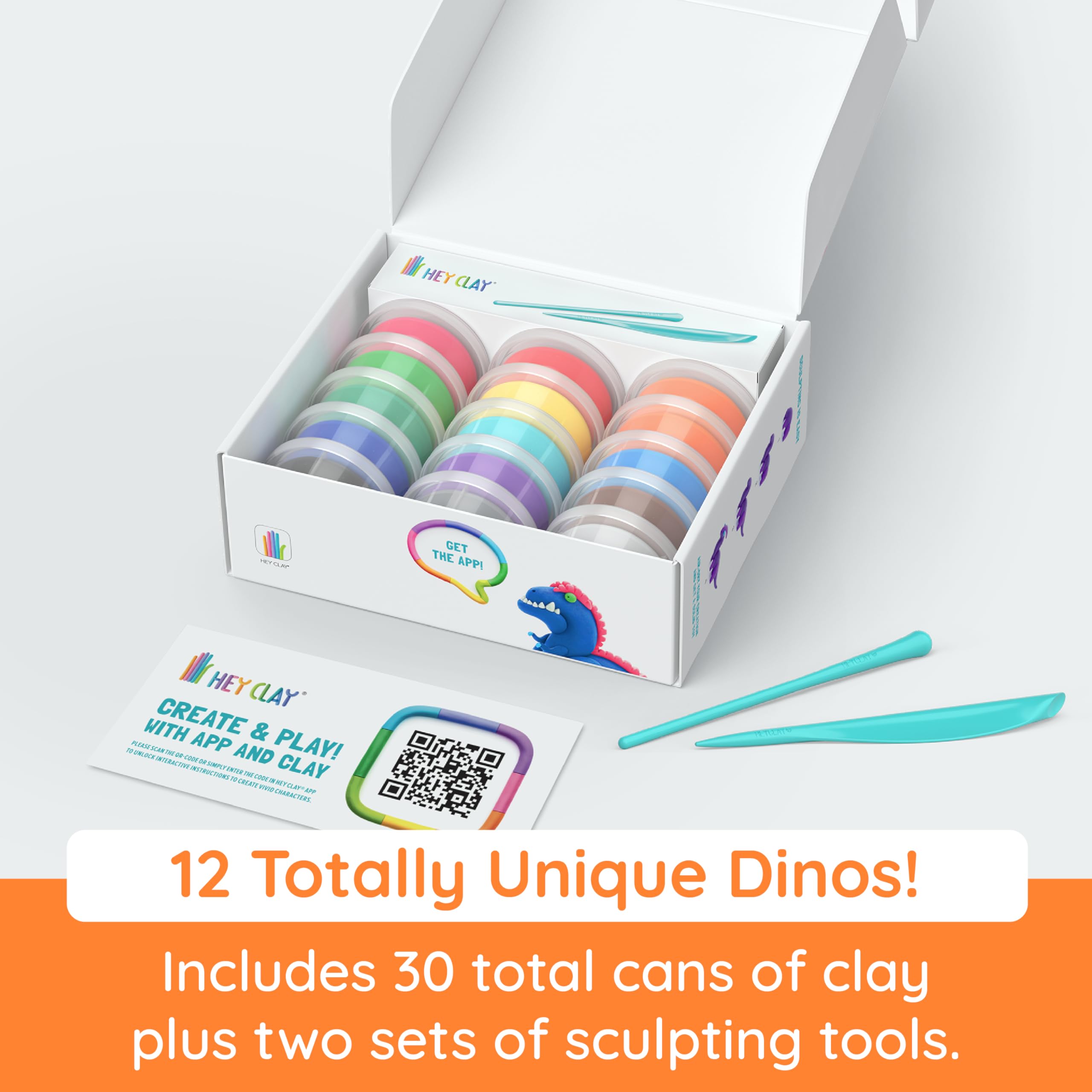 Child shaping a dinosaur with Hey Clay to boost fine motor control and imagination