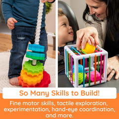 Fat Brain Toys InnyBin six shapes for sorting and fine motor practice