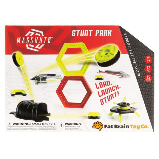 Fat Brain Toys Magshuto Stunt Park module for modular setup and open-ended magnet play.
