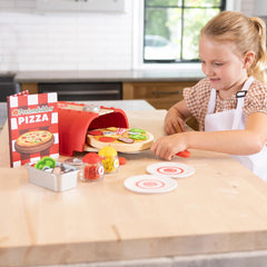 Fat Brain Toys Pretendables Backyard Pizza Oven Set toppings tray helps organized pretend cooking