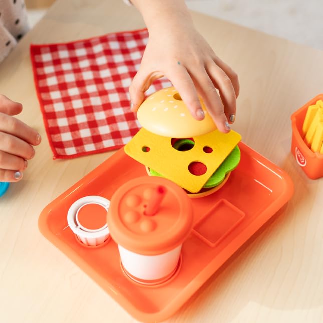 Fat Brain Toys Pretendables sauce cup with reversible top for sauce swaps.