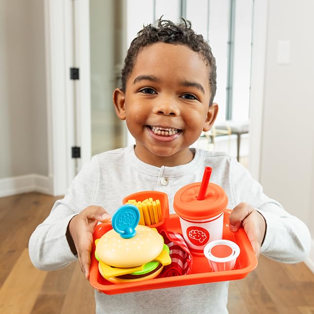 Fat Brain Toys Pretendables tray with slots for organized pretend meals.
