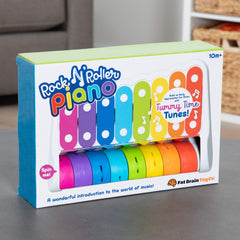 Mallet included with Fat Brain Toys Rock 'N Roller Piano for interactive play