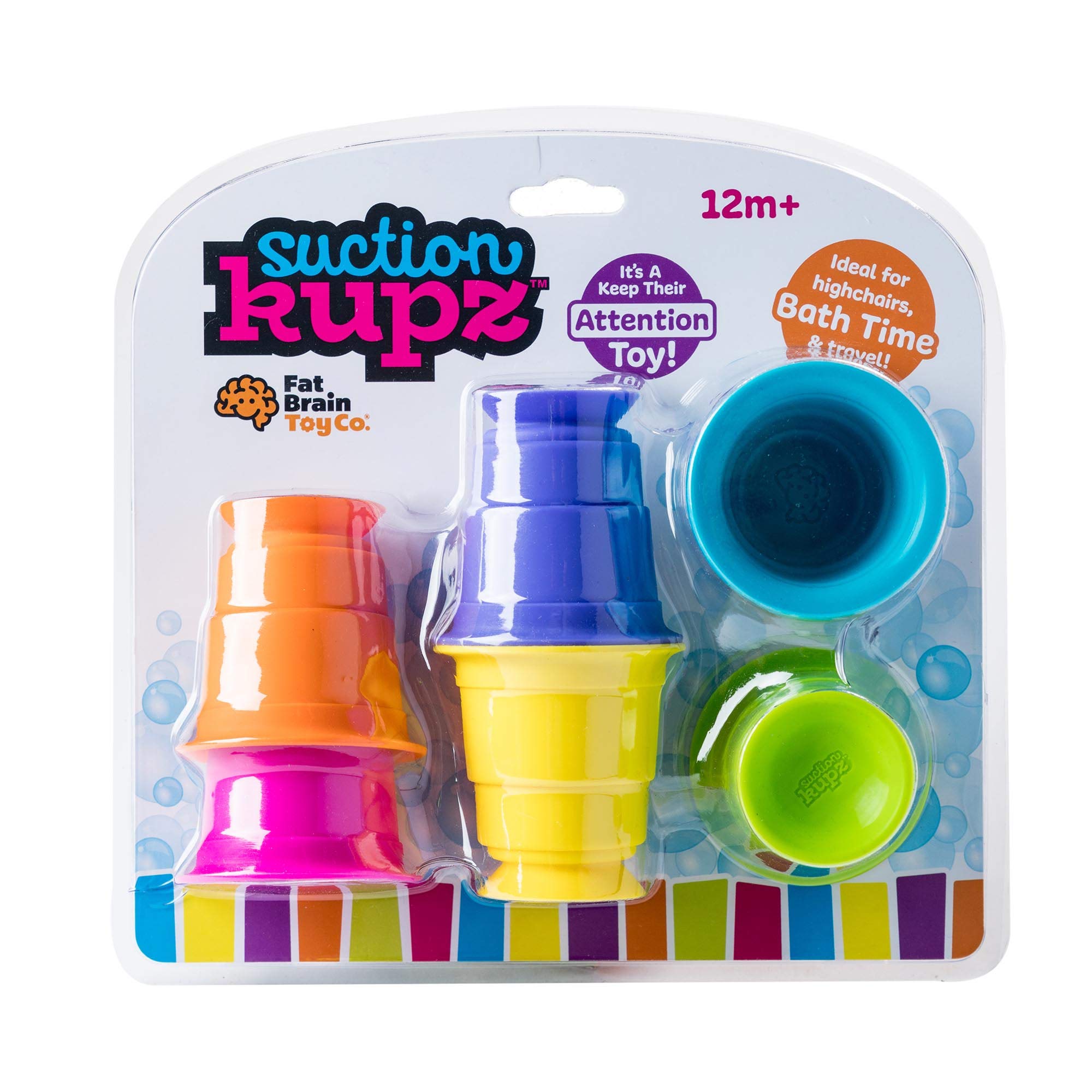 Fat Brain Toys Suction Kupz frustration-free packaging makes gifting easy.
