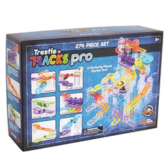 Fat Brain Toys Trestle Tracks Pro whirlpool track in action offers smooth swirls.