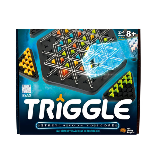 Fat Brain Toys Triggle board setup for family game night