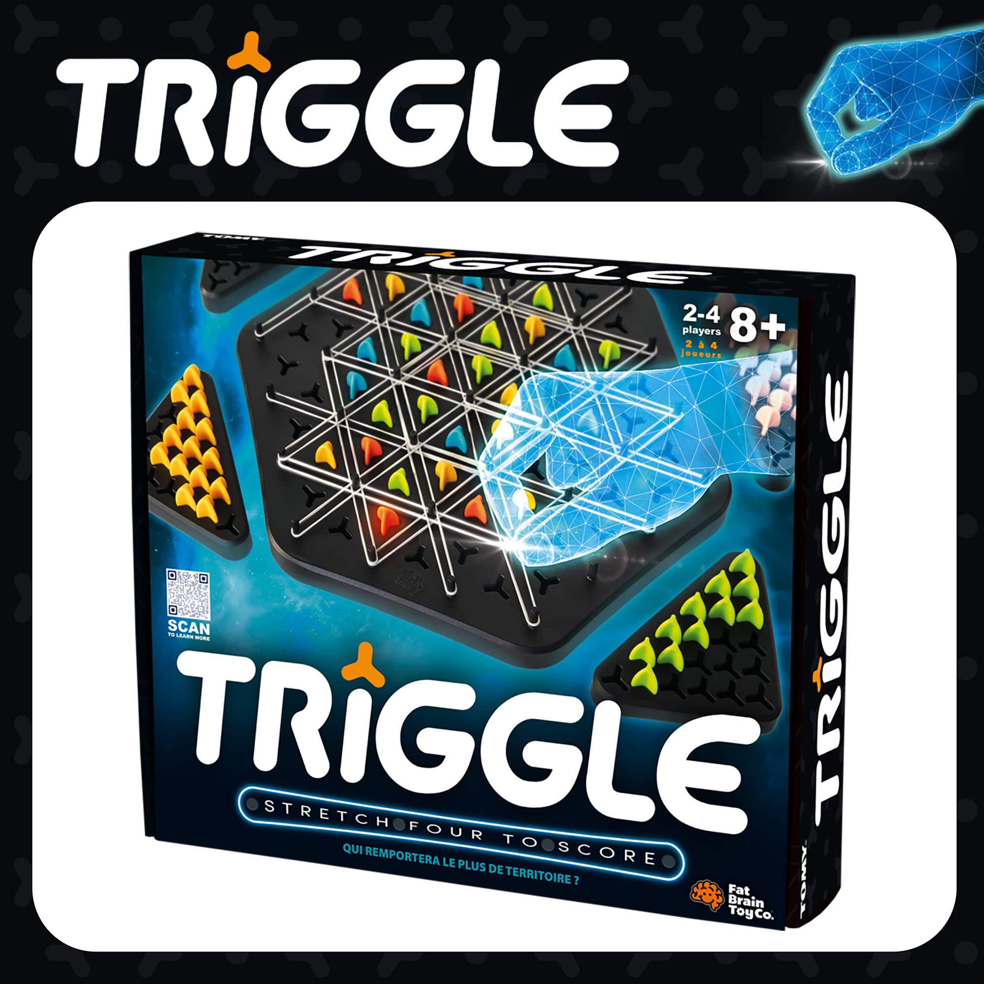 Fat Brain Toys Triggle rubber bands providing tension for triangles